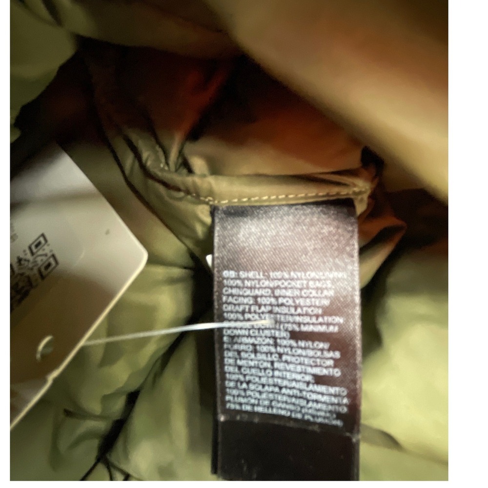 The North Face Puffer Parka Medium Green Excellent Hooded Down Insulated Coat - Picture 4 of 6